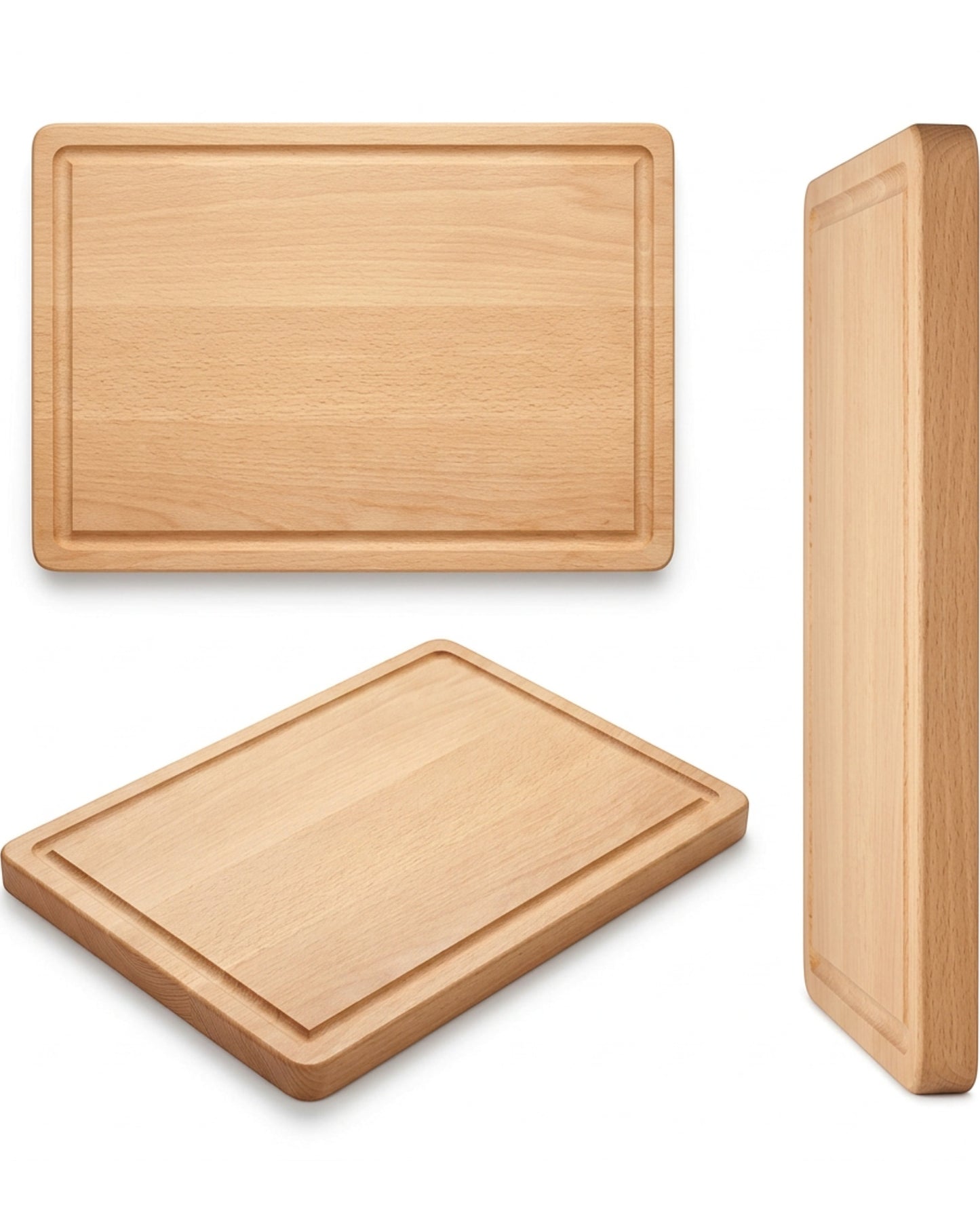 Casamy Beech Prep Cutting Board Juice Groove 16 in
