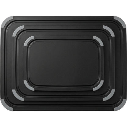 Casamy Non Slip Cutting Board Set Black 3 Piece